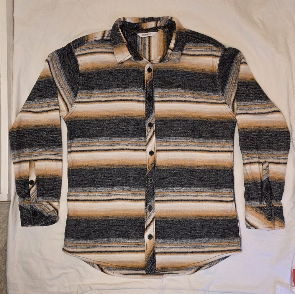 Departwest Button-Up Shirt XL | 100% Cotton Southwest Stripe